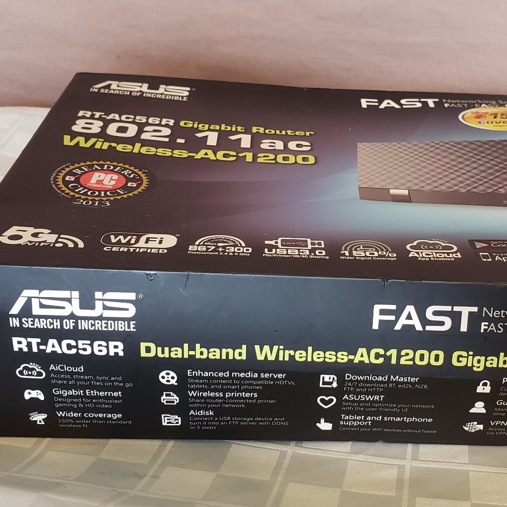 Router, ASUS - RT-AC56R Gigabit Router, 802.11ac, Wireless-AC 1200 - Picture 2 of 10